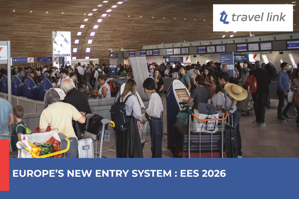EES biometric border control at a European airport for UAE residents travelling to Europe